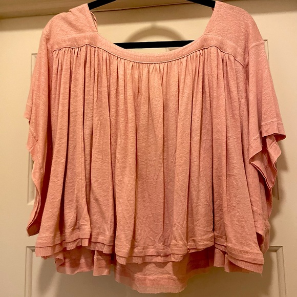 New Free People Top Tags On - Strawberry Smoothie Top NWT Spring Tee relaxed fit - Picture 3 of 8